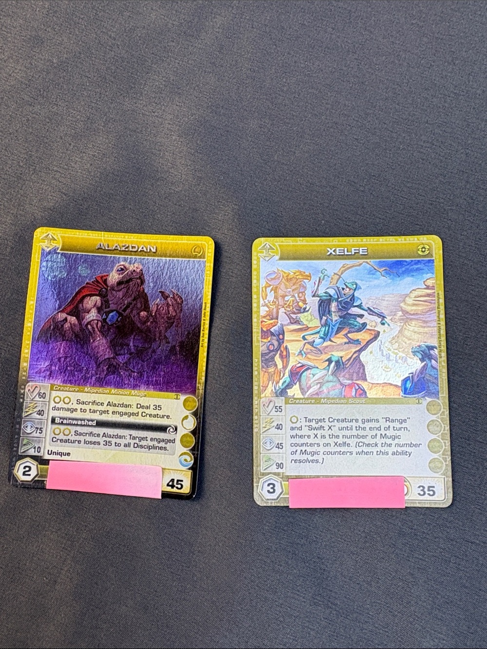 Chaotic TCG: Lot of 2 Mipeadian Creature Foils 1st Edition